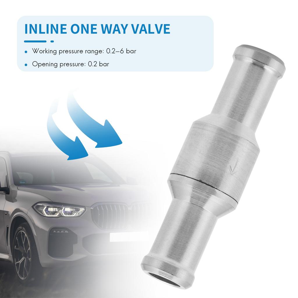 ATT-Check Valve Brake Servo Booster No Return Inline One Way Valve Non Return Valve Vacuum Hose Aluminum Valve