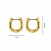 Elegant Stainless Steel Gold Oval U-Shaped Earrings