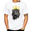 Animal Head Print Crew Neck T-Shirt, Short Sleeve, 2024 Design