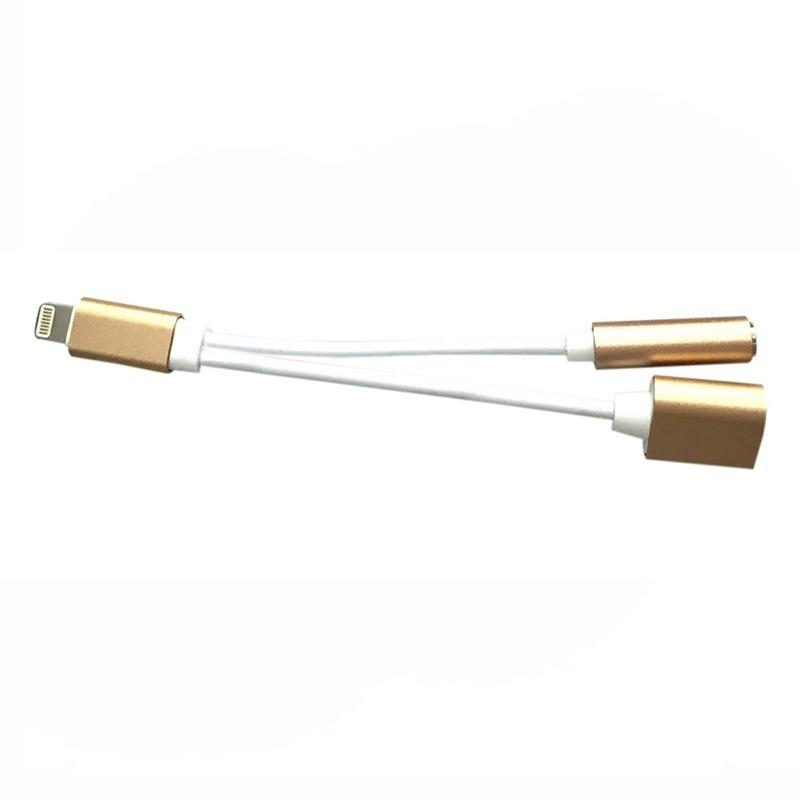2in1 Lightning To 3.5mm Audio Headphone Adapter Charger Cable For iPhone 7/7 Plus