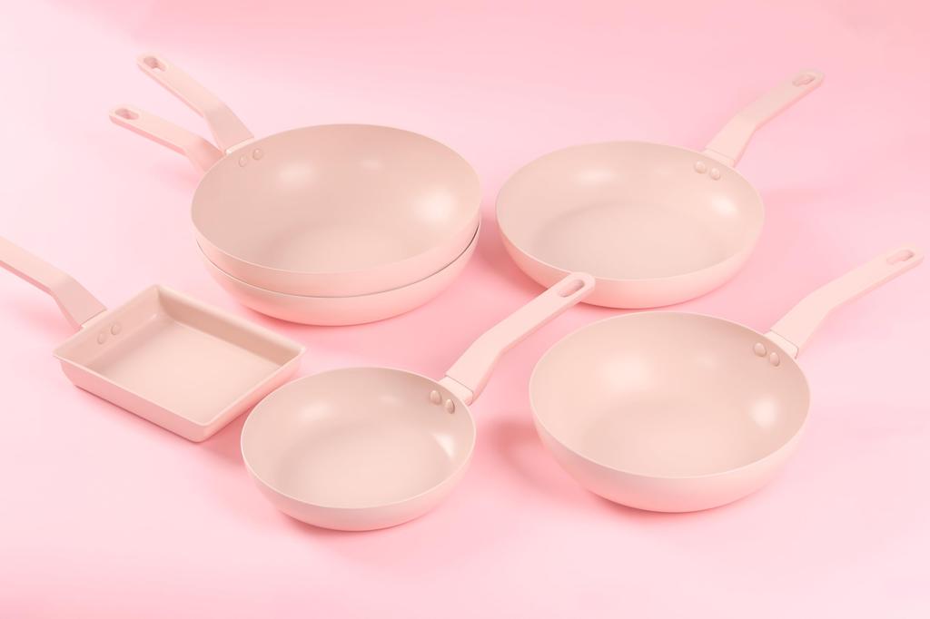 Pearl Metal Rosa Frying Pan, 20cm, Induction Compatible, Fluoropolymer Coating, HC-724