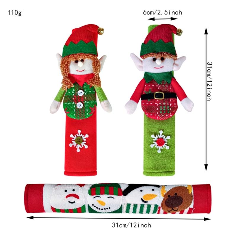 3pcs Plush Doll Fridge Handle Covers for Kitchen Comfortable and Protections Handle Antiskid Protectors Gloves