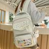 Schoolbag Sweet College Style Backpack Female Middle and High School Students Large Capacity Burden Reduction School Bag High Value Plaid Pain Bag