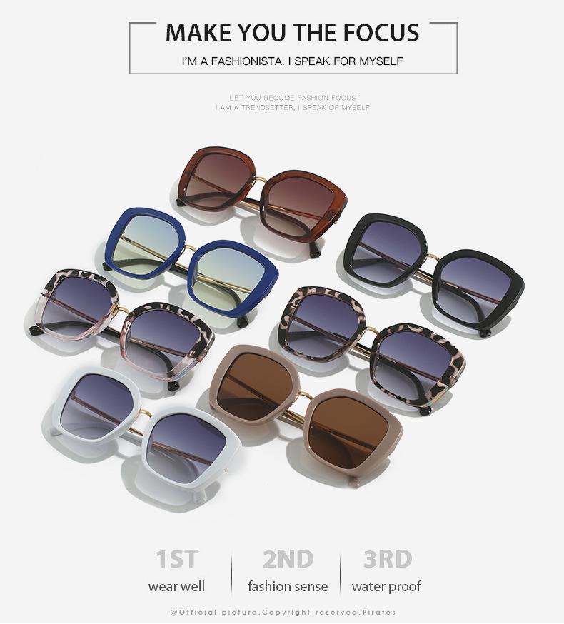 2022 Winter Square Frame Sunglasses: Trendy European & American Street Style Glasses for Women