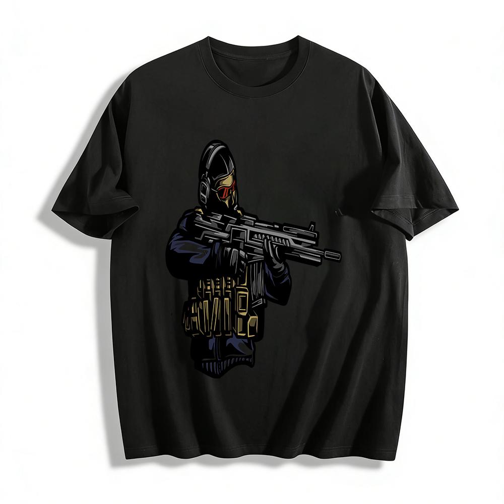 

Tactical Special Forces Print Cool Loose Casual Street Style T-Shirt Pure cotton T-shirt XXS