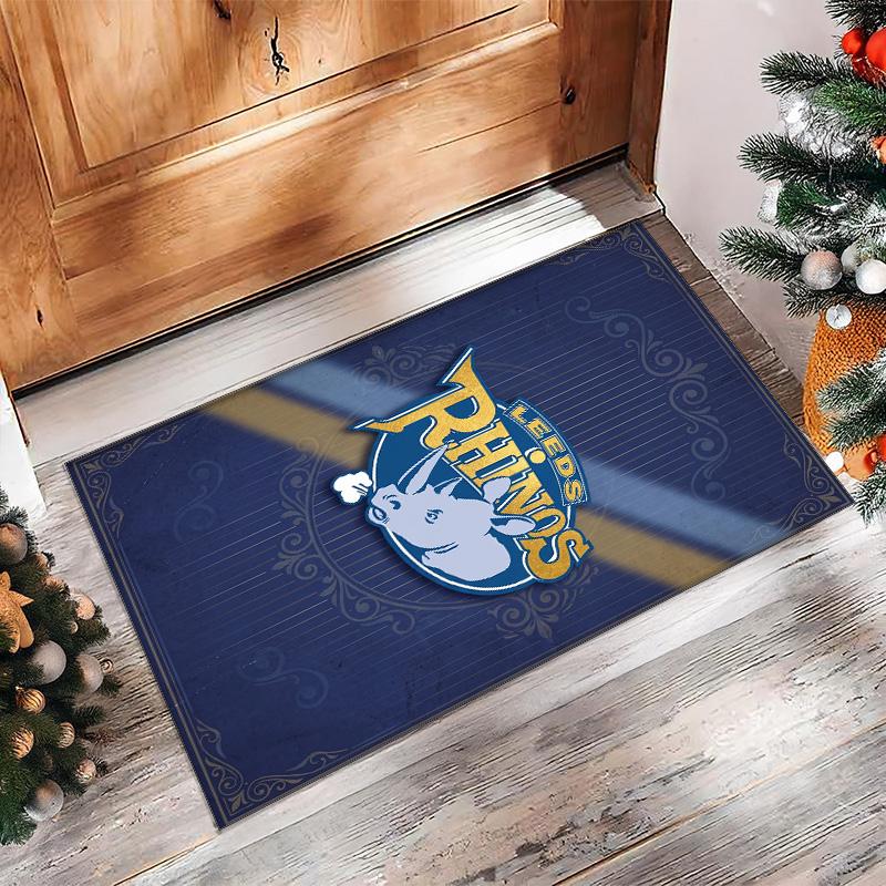 Leeds Rhinos Crystal Velvet Carpet Soft Anti?Slip Floor Mat Comfortable Home Living Room Bedroom Decor Rug
