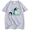 Damer T-skjorter Øgle Meme Morsom Grafisk T-skjorte Casual Kort Ermet Bomulls T-skjorter Unisex Streetwear Tegneserie Trykk T-skjorte