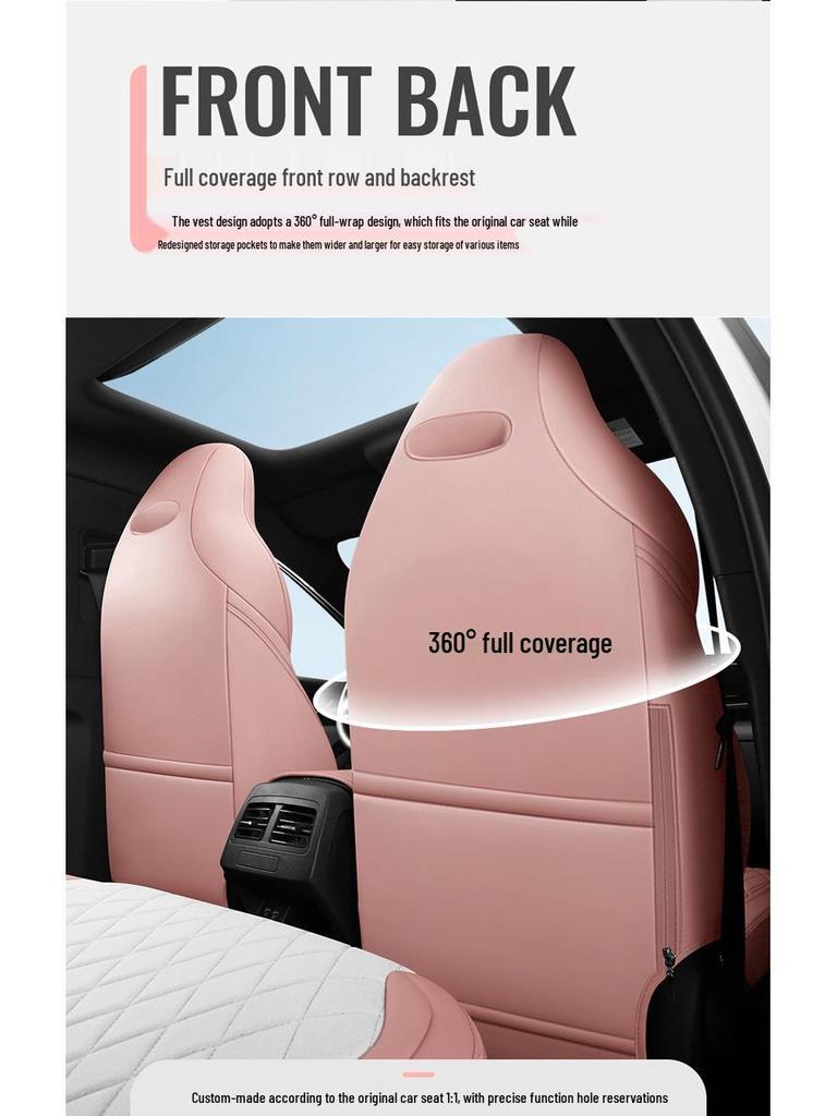 BYD Qin PLUS Sedan Leather Seat Cover: 5-Seat, All-Season, Full Coverage