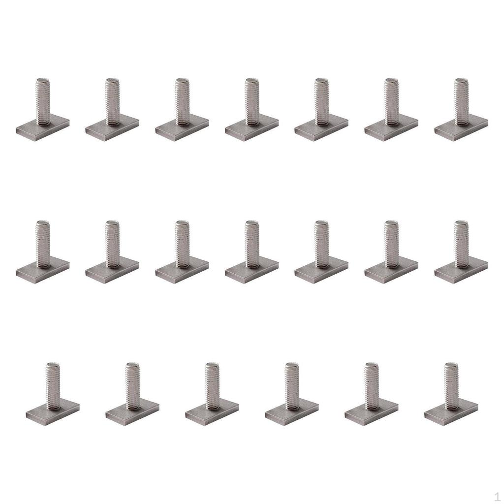 20x T Slot Bolts Shape Rectangle Head for Rail Carrier Car Roof Rack