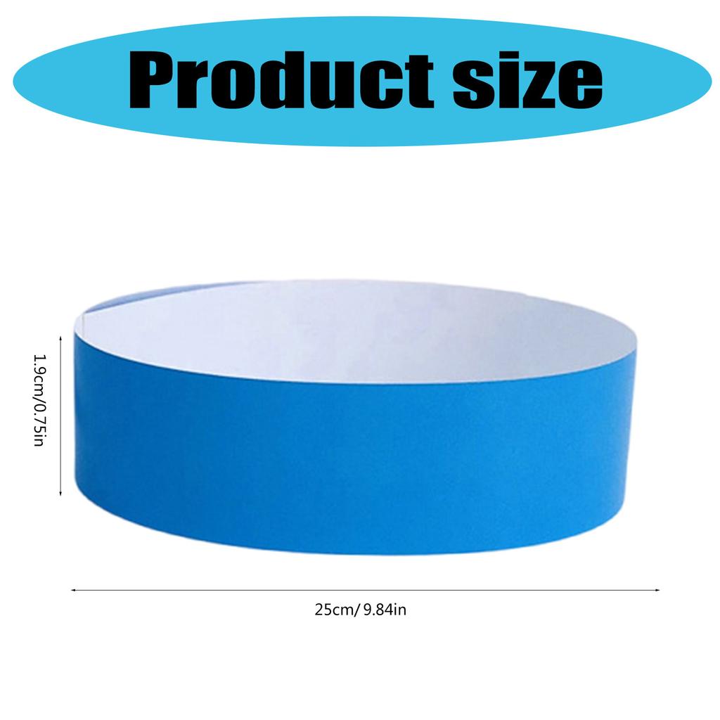 Paper Wristbands for Event Party Wrist Bands Colored Waterproofs Concert Identification Hand Bands Adhesive Wristbands