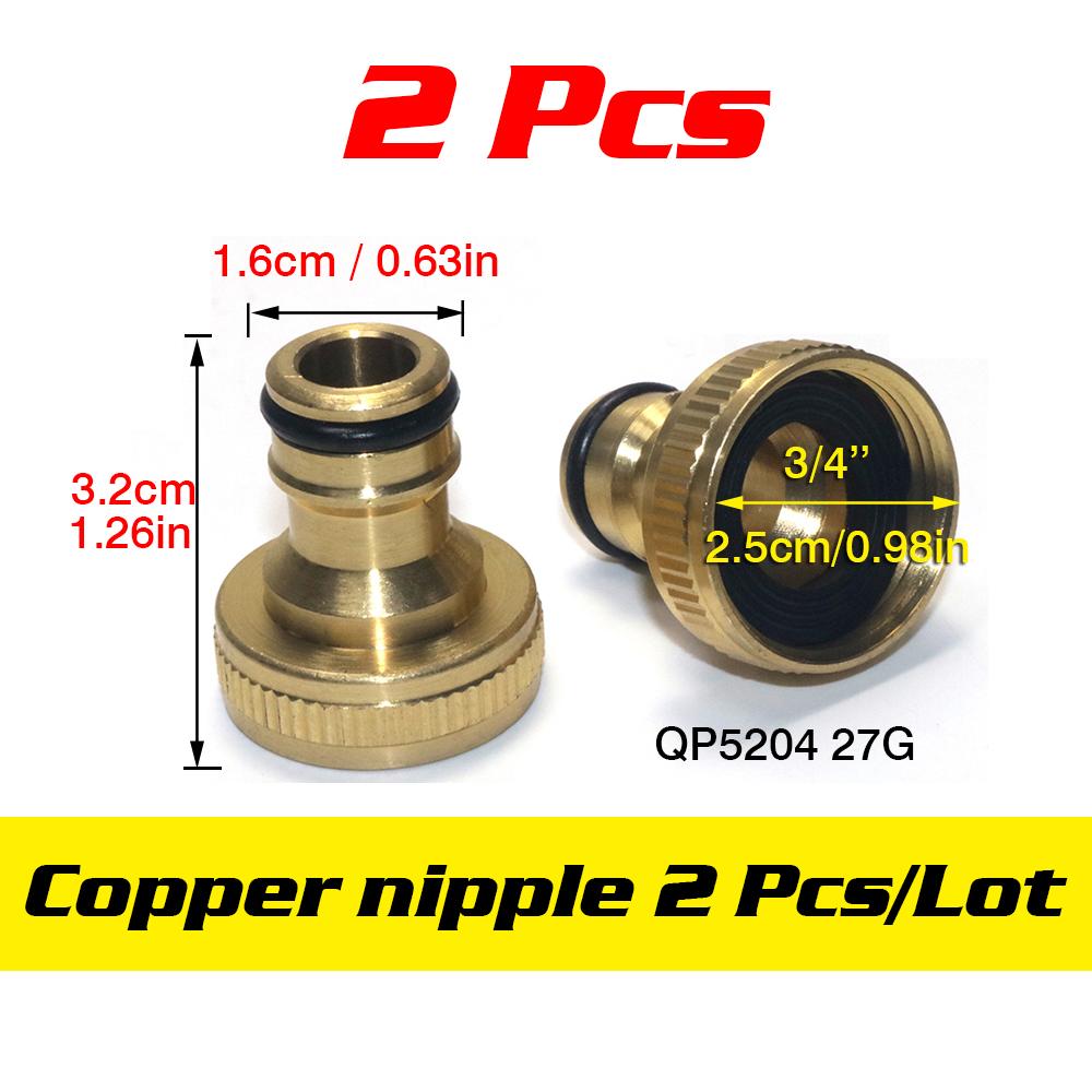 Brass Faucet Tap Connector Mixer Hose Adaptor Quick Connecter 3/4 Copper Hose Coupling Adapter Garden Watering Fittings Tool