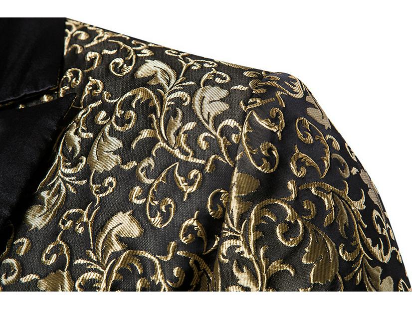 Men's Lapel Suit: 2024 Autumn/Winter European & American Jacquard Design XZ32