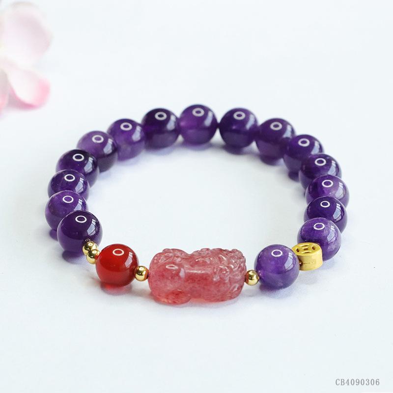 Ximang Ximang Bracelet Strawberry Quartz Pi Xiu Women's National Fashion Nine Off Fire S4090306