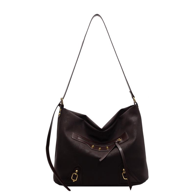 Retro, Casual, Fashionable, Large-capacity Tote Underarm Single-shoulder Crossbody Bag for Commuting To Work