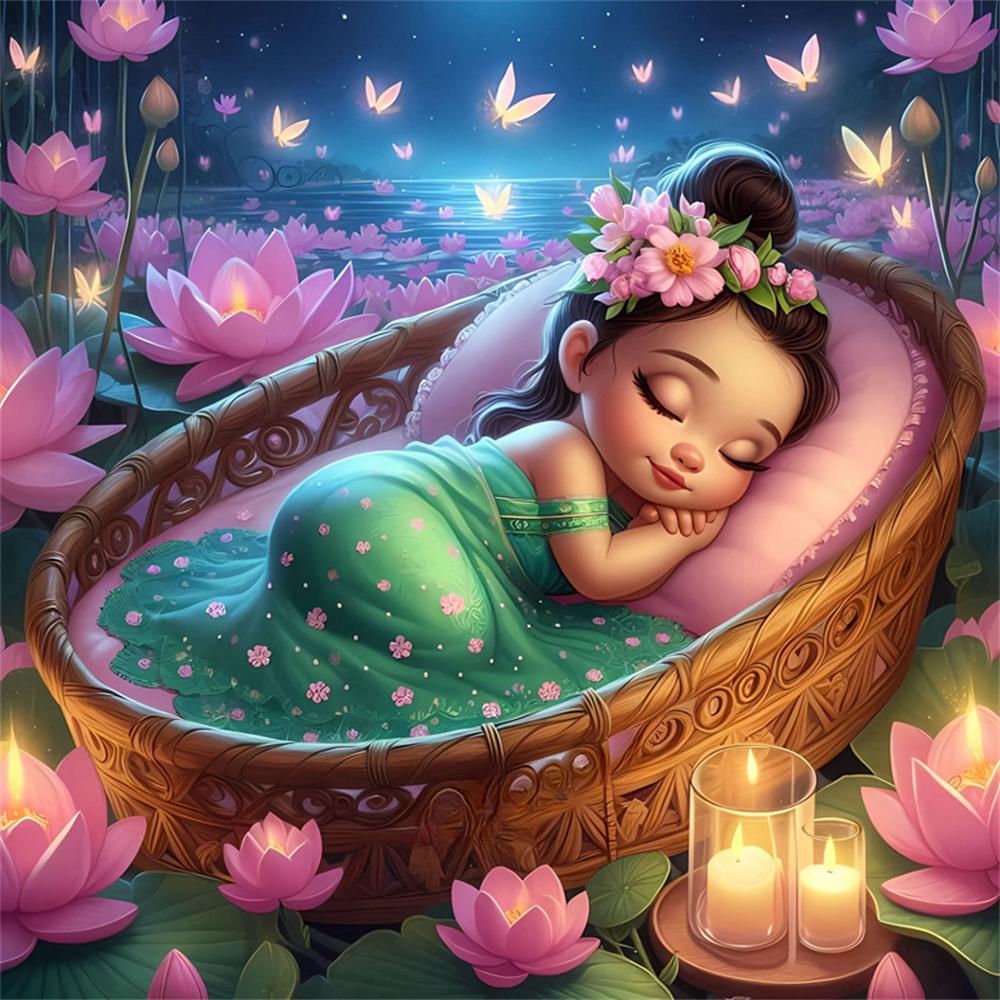 Disney Cartoon 5D Diamond Painting Full of Diamonds DIY Hand-applied Diamond Painting Princess Series Decorative Painting Kit