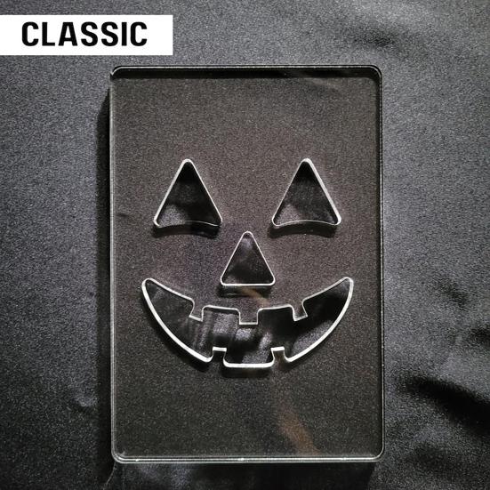 Halloween Pumpkin Face Stencils Decorative Painting Stencils Reusable Acrylic Drawing Template for DIY Pumpkin Carving Wood Wall Art Decor