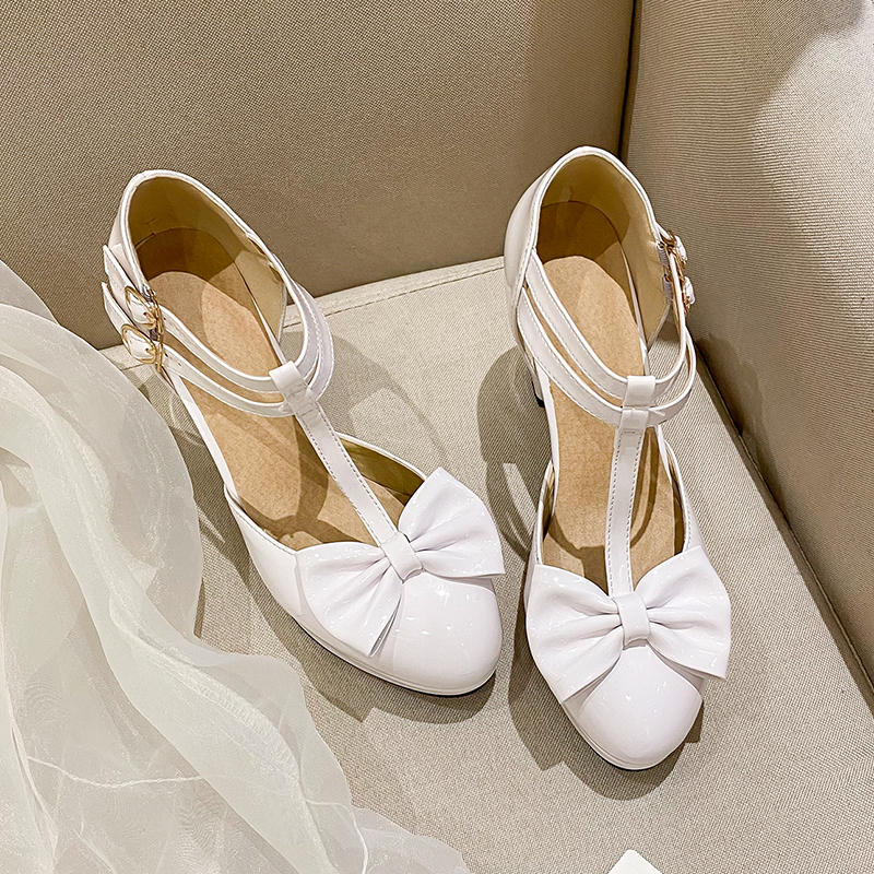 Women's high heels, single shoes, sweet waterproof platform, thick heels, low cut shoes, plus size, versatile sandals