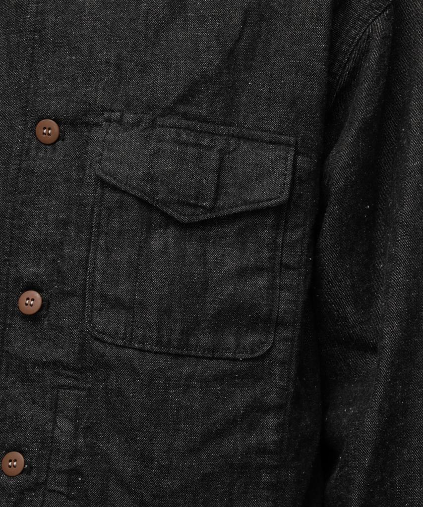 Schott NYC DENIM UTILITY JACKET, Men's, Size S, Black (782-4152003)