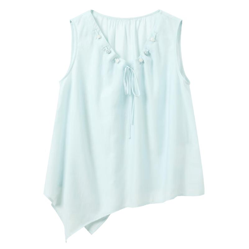 

Sancai New Chinese Style Acetate Sleeveless Blouse XL