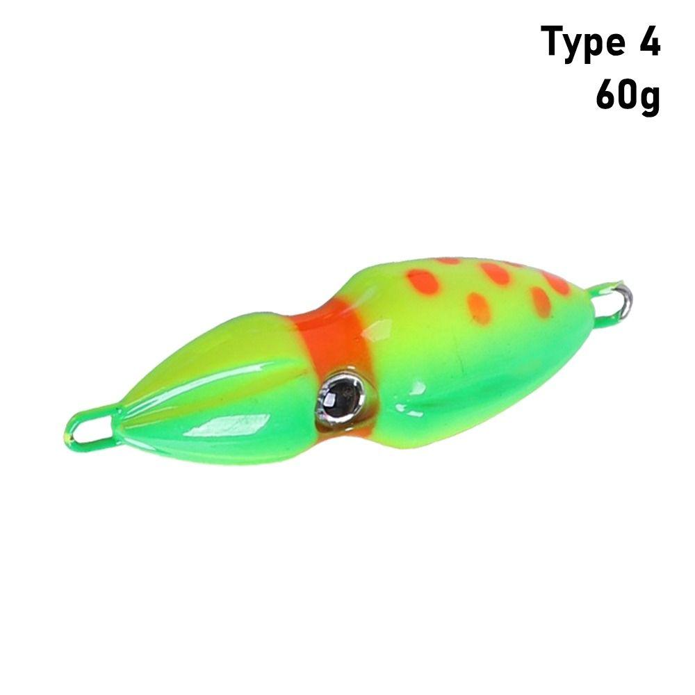 1Pcs 40g 60g Hard Squid Bait Jigging Sea Fishing Tackle Universal 3D Fishing Lure  Outdoors