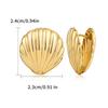 Small Piercing Earrings Simple Small Shells Shaped Stud Earrings Sweet Cool Party Jewelry Fashion Metal Ear Buckle