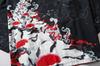Happi Coat with Rising Carp and Flower for Summer Long Festival Costume [AiO JAPAN] Design, Black, Festivals, Temples, Shrines, Haori, Hanten, Hanten,