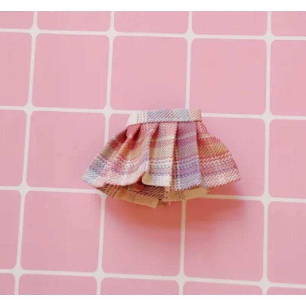 OB11 Doll Uniform Tie Shirt JK Striped Skirt Clothes School uniform, Student Set, JK Uniform, 12 points, BJD Clothing 1/12