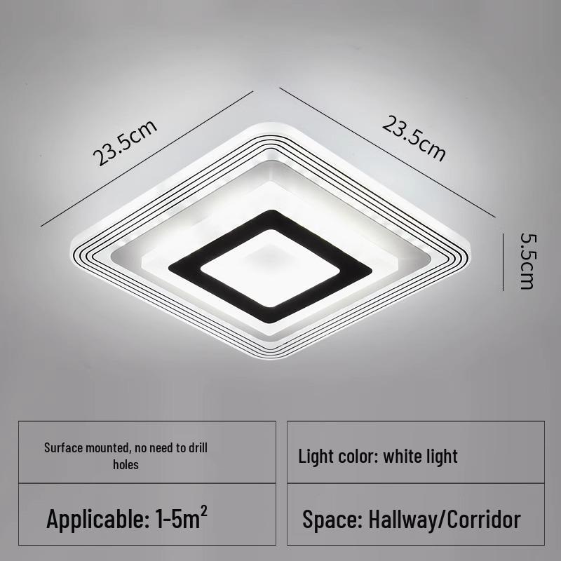 LED Ceiling Light for Hallway, Entrance, or Balcony - Round Surface Mounted Design