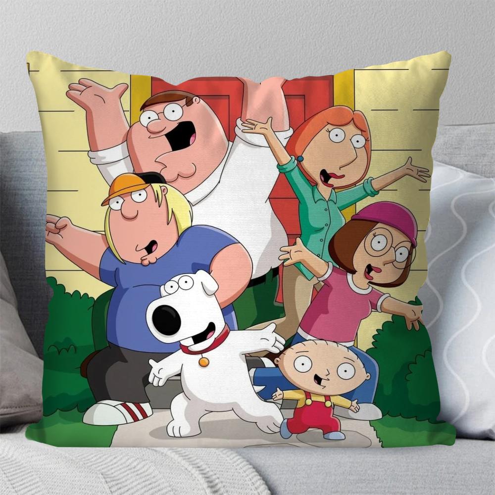 Animated F-family G-guy Drama Cartoon Pillow Case Square Pillow Bedroom Sofa Leisure ComfortCarLiving Room Home Decoration 40X40