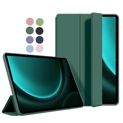 Luxury Business Flip Leather Tablet Case for Galaxy Tab S9 FE 5G 10.9 2023 Folding Stand Magnetic Soft Silicone Back Tablet Shockproof Protect Cover