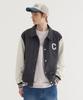 C-Logo Collar Varsity Jacket Charcoal