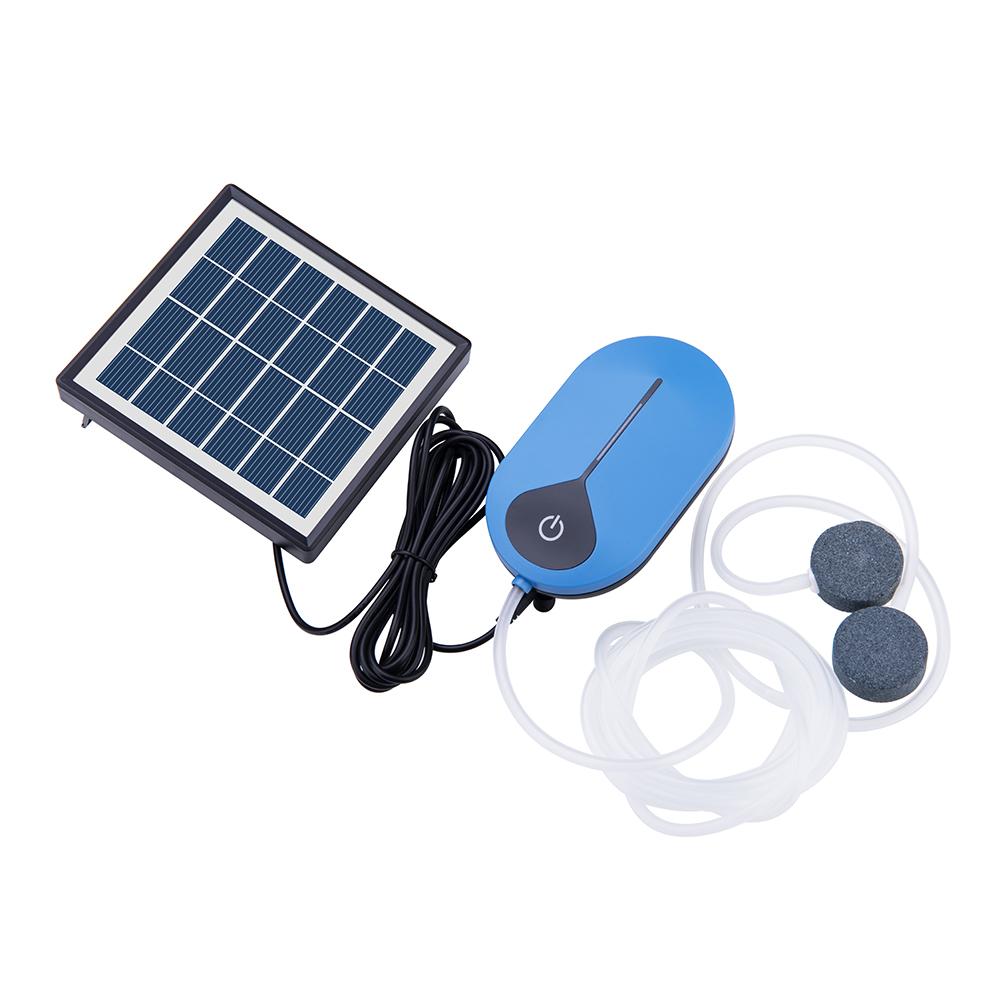 2022 New Solar Air Pump Kit Fish Tank Oxygenator USB Portable Pond Aerator with Pipe Air Stone for Outdoor Garden Fish