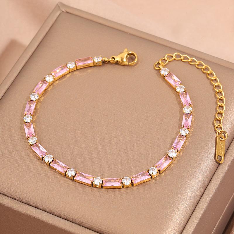 Popular bracelet, titanium steel does not fade, love zircon bracelet, high-end female light luxury niche bracelet, bracelet.