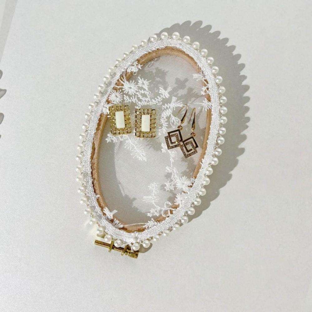 Wooden Frame Embroidery Lace Earrings Stand Flower Jewelry Display Rack Jewelry Photography