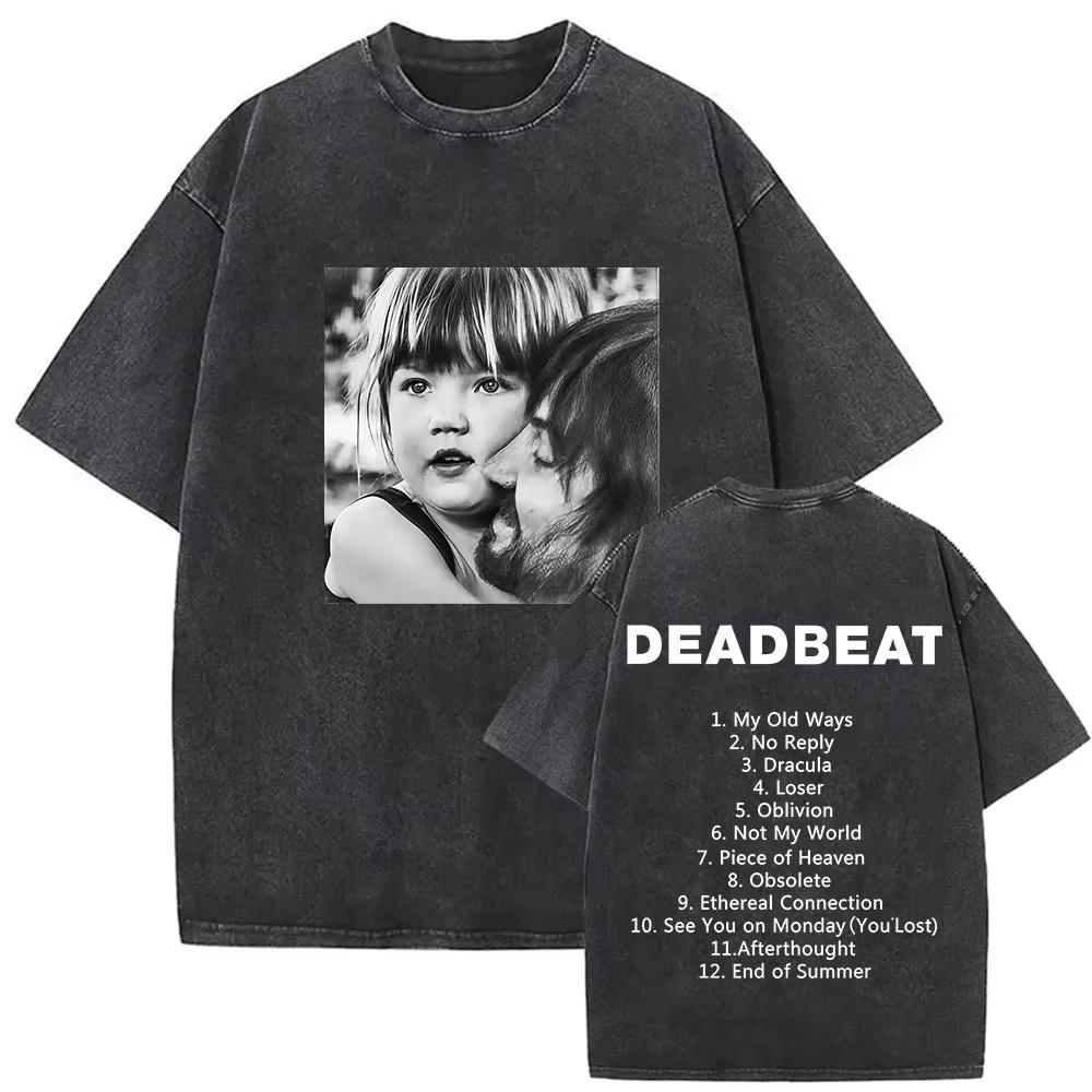 Tame Impala Tour Album Vintage Washed Tshirt Mens Hip Hop Gothic Tshirts Casual Oversized Short Sleeve T Shirt Streetwear