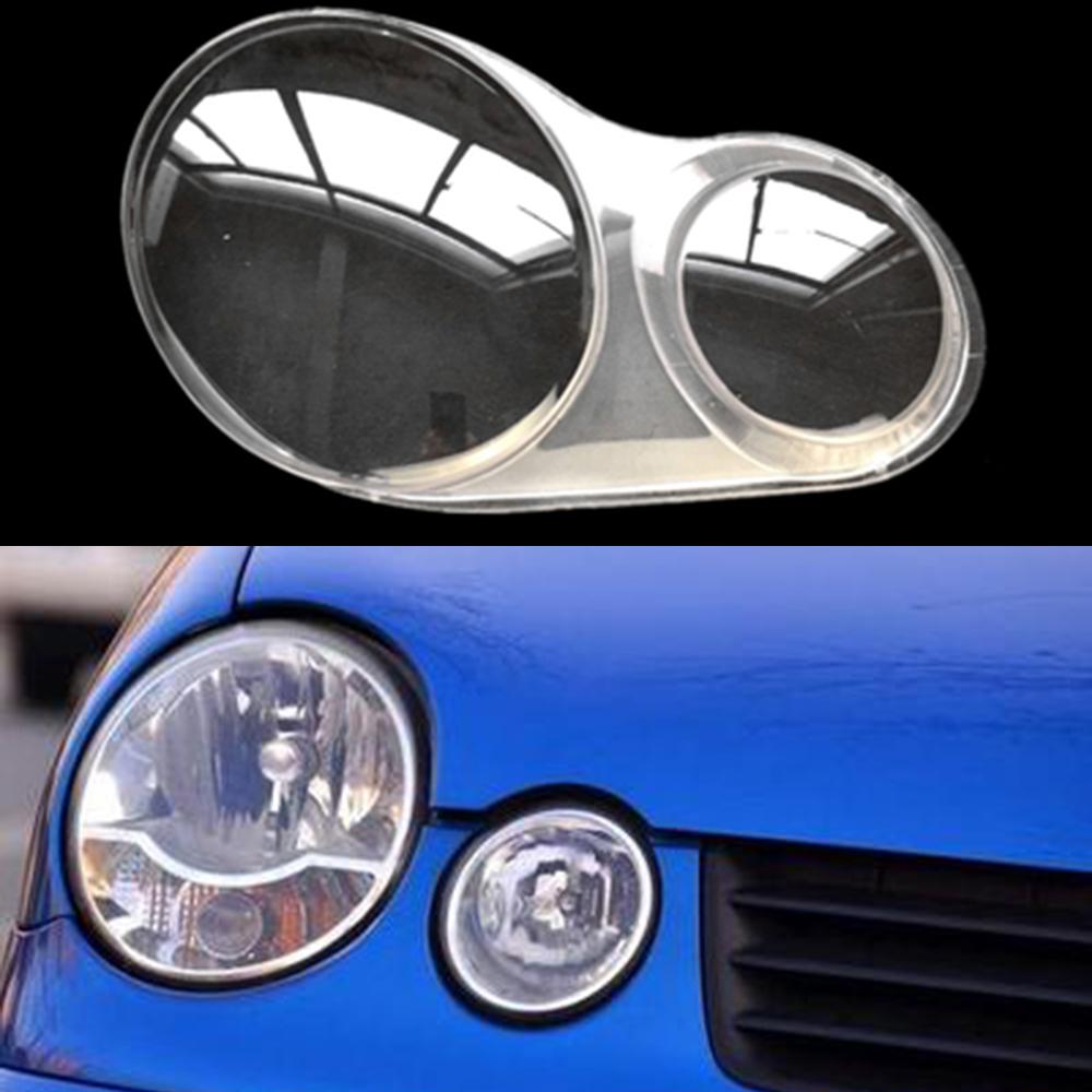 Car Headlamp Lens For Volkswagen VW Polo 2002 -2005 Transparent Headlamp Lampshade Lampcover Head Lamp Light Covers Shell Caps