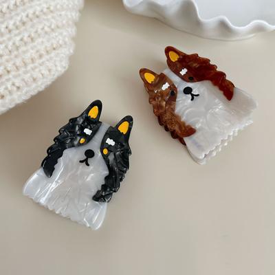 1 peça filhote fofo West Highland com presilha de tubarão e cabelo de rabo de cavalo, acessório de cabelo de desenho animado versão coreana