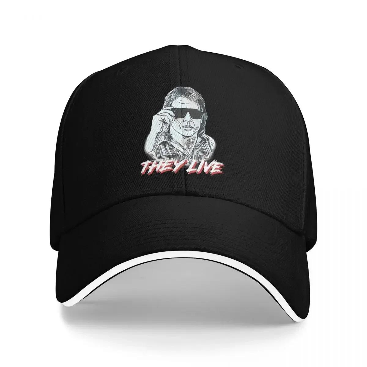 They Live Movie T Shirt 80s Horror Tee Hat Men s Hats Sports Caps Baseball Cap Men One Size