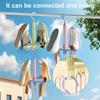Laundry Drying Rack Space-saving Shoe Dryer 360-degree Rotating Shoes Drying Rack with Windproof Insoles Clip Rack Hanger
