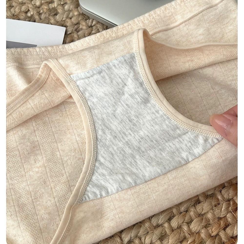 Ladies Spring and Autumn Fresh Solid Color 7A Antibacterial Crotch Comfortable Breathable Sweat Triangle Briefs