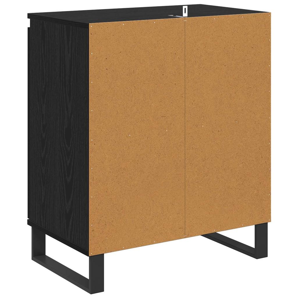 Sideboard in Black Oak Look 60 x 35 x 70 cm Particleboard