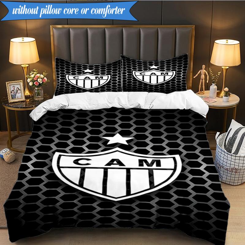 3PCS Love For Atlético Printed Soft Bedding Set,Including 1pc Duvet Cover And 2pcs Pillowcases Perfect for Bedroom, Dormitory, Fan Gift