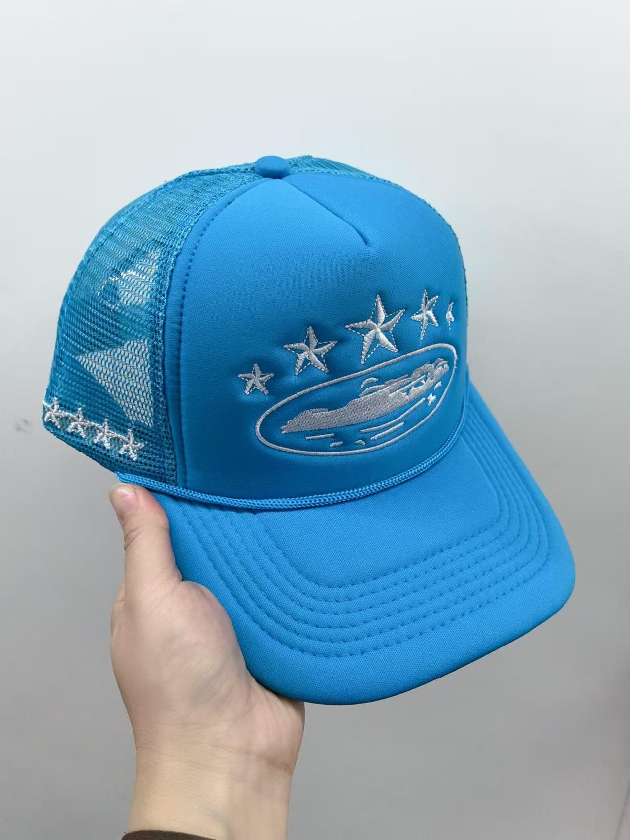 

New Fashionable Embroidered Letter Cap Outdoor Sunshade Truck Hat Baseball Cap Breathable Windproof round Top Curly Brim Hat