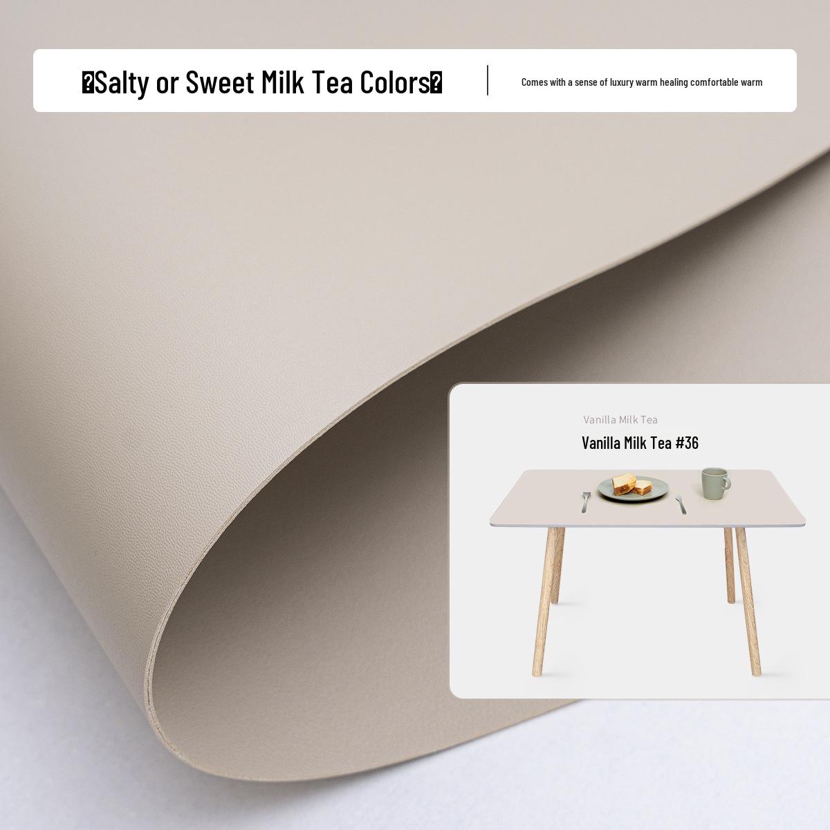 Leather Desk and Dining Table Mat: Waterproof, Oil-Proof, Easy-Clean, Solid Color, PVC Tablecloth. 40x50cm