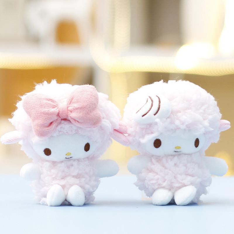 Cute Plush Lamb Doll With Piano And Keyring For Childrens Bag Pendant
