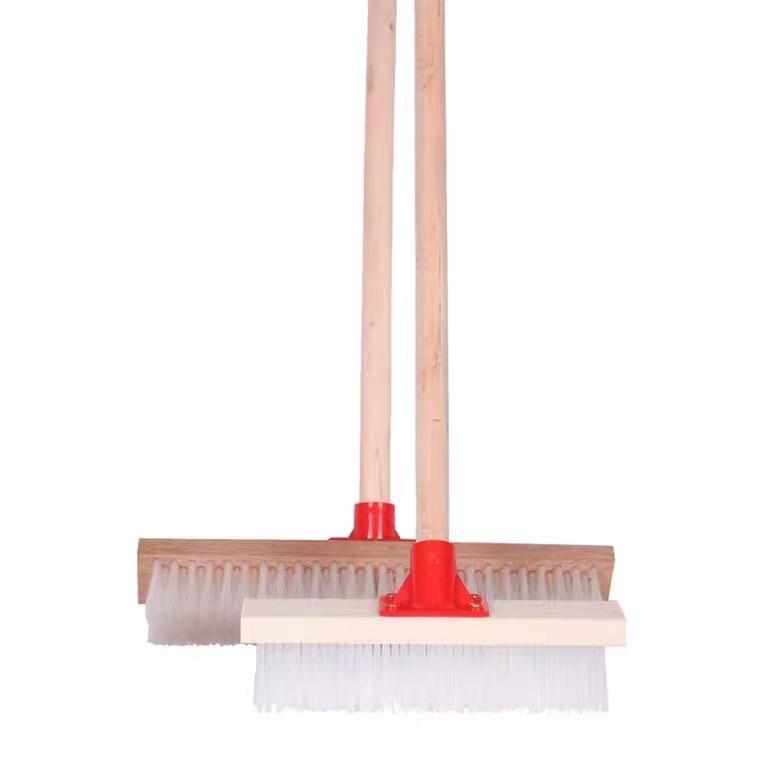 Stiff Bristle Metal Floor Scrubbing Brush with Long Handle for Kitchen, Bathroom, Tile, Moss, Rust, and Oil Stain Removal