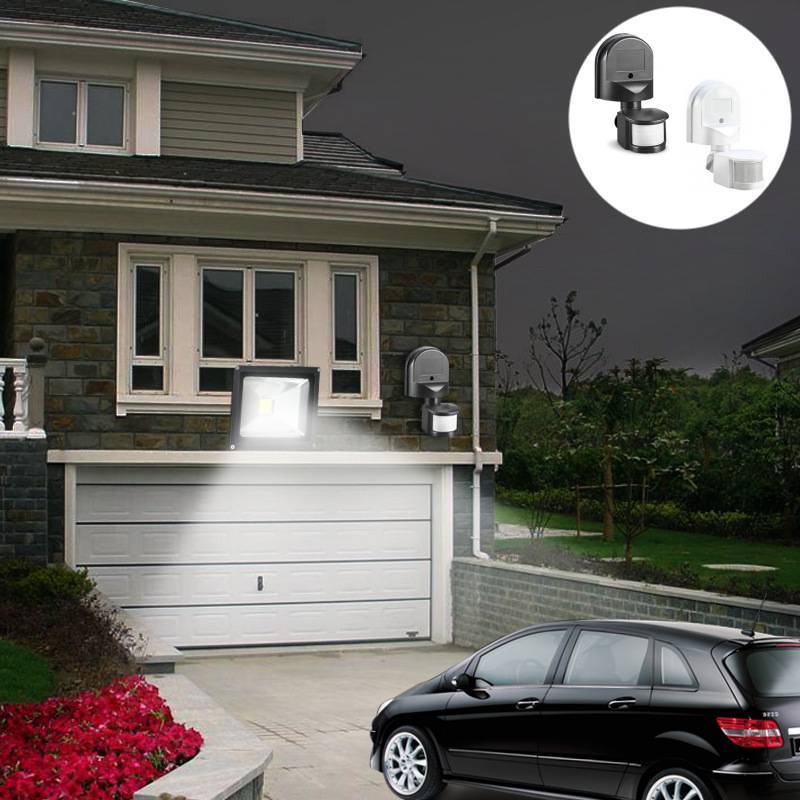 Motion Detection Sensor Wall Light With Base For Parking Garages And Hallways