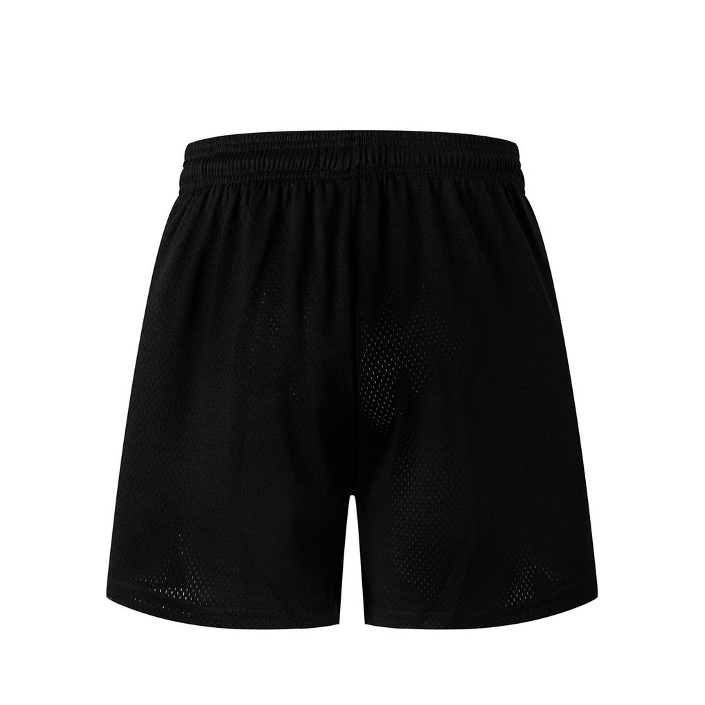 EES-16 Heren Mesh Basketbalbroek, Zwart Ademend Zomer Street Beach Boardshorts