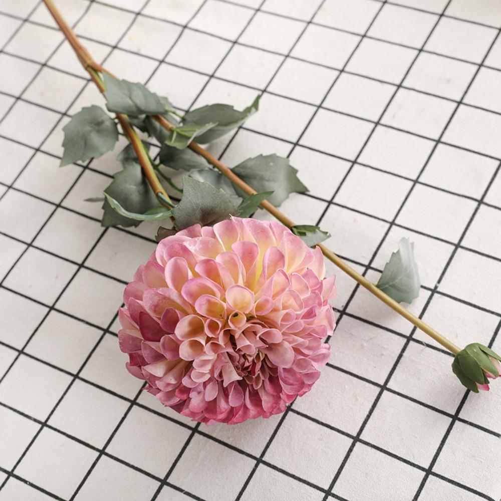 80cm Simulation Dahlia Flowers Real Touch Silk Fake Flowers  Garden Decor