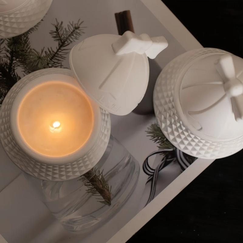 Weihnachtsglocken-förmige Silikonform für Aromatherapie Gips Kerzenhalter Gipsgefäß Epoxidharz Kerzenbehälter Dekorationsform